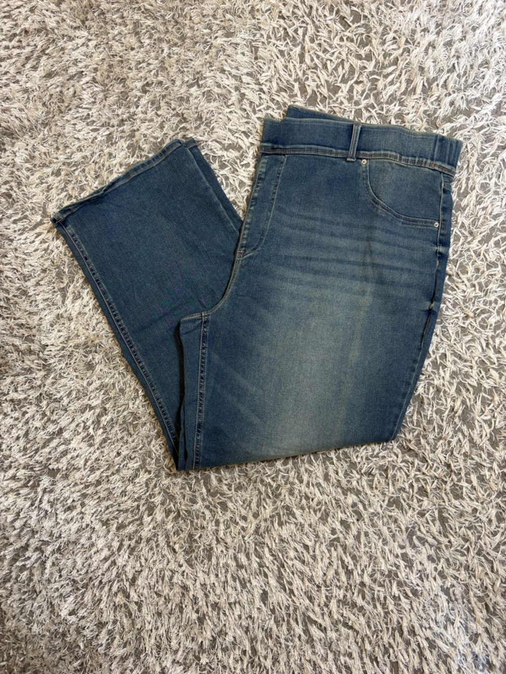 Terra & Sky Womens Plus Stretch Bootcut Jeans Pullon Womens 4X(28W-30W) NWT